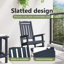 Garden Rocking Chair HDPE Furniture Outdoor Terrace Seating Patio-1121322389