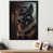 Impression noire sur toile encadrée sélectionné