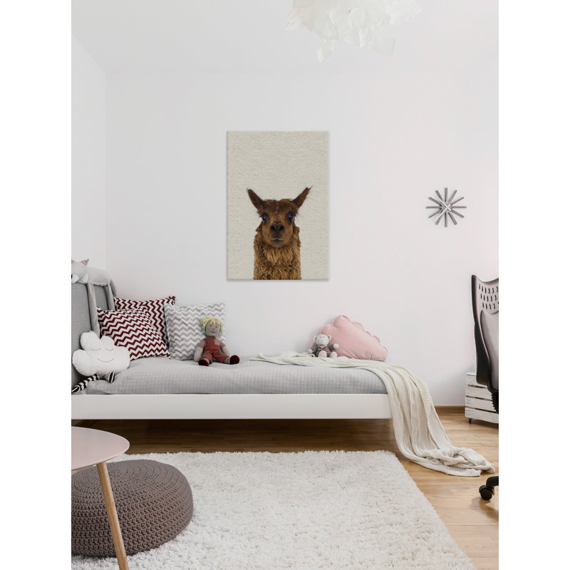 « staring llama ii », art sur toile, H 60 po x l 40po x P 1,5 po
