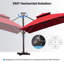 Parasol en porte-à-faux rectangulaire 13 'x 10', base de contrepoids incluse-1950906327