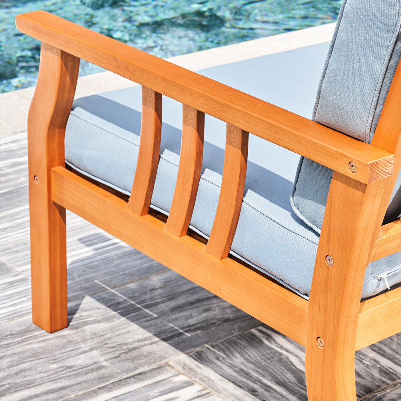 Chaise en bois d'eucalyptus miel Honey