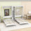 Unité de lit escamotable double avec tablette convertible