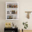Bathroom Wall Cabinet, Modern Medicine Cabinet Wall Mounted, Over The Toilet Space Saver with 2 Doors and 2 Adjustable Shelves, White