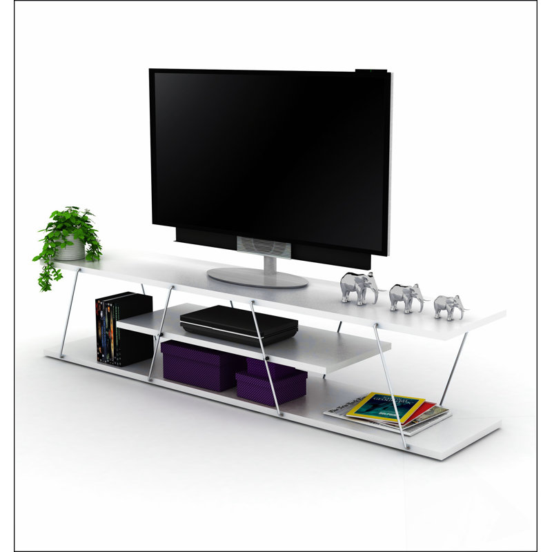 Meuble télé FurnisHome Store Tars Mid Century Modern, Chrome chrome