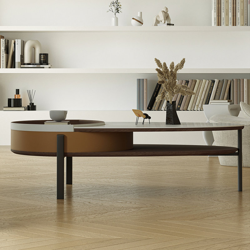 Table basse ovale simple et moderne