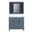 Meuble-lavabo de 36 po avec lavabo supérieur, armoire à miroir, armoire de rangement moderne avec 2 portes à fermeture douce et 2 tiroirs-591888620