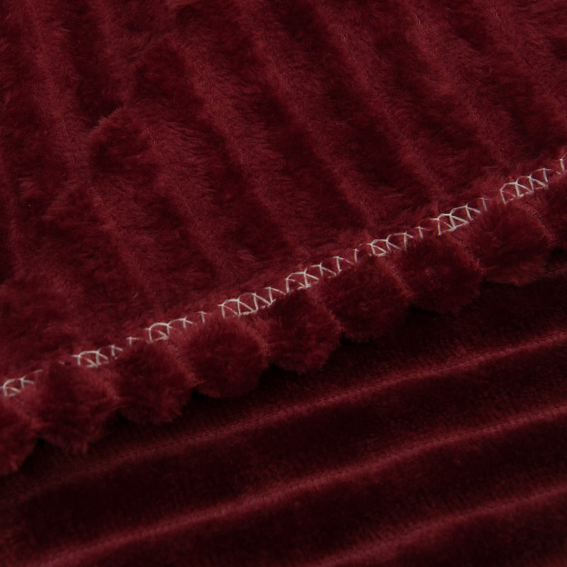 Couverture en peluche flanelle pour tout-petits, couverture moelleuse réversible pour bébé, 30 po x 40 po - NTBAY, Rouge vin