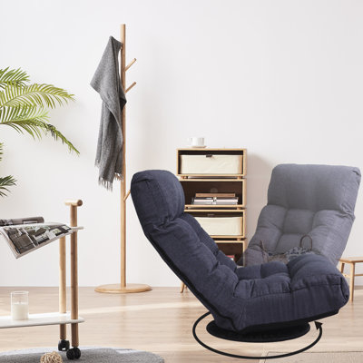 Fauteuil inclinable avec structure en métal, fond rotatif - 23,96 po Large plancher réglable pour le salon, sac à ressorts intégré pour économiser de l'espace