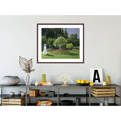 «Jeanne Marie Lecadre in the Garden» par John Leslie Breck, impression giclée encadrée