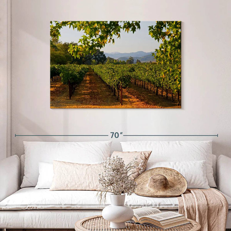 Alvord Napa Vineyard Sunset, H 30 po x l 45 po