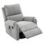 Multifunctional Chenille Recliner With Massage, Grey, Home Essentials