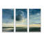«Blue Coastal Sunrise», ensemble d'art mural sur toile encadré traditionnel de 3-110957696-110957703