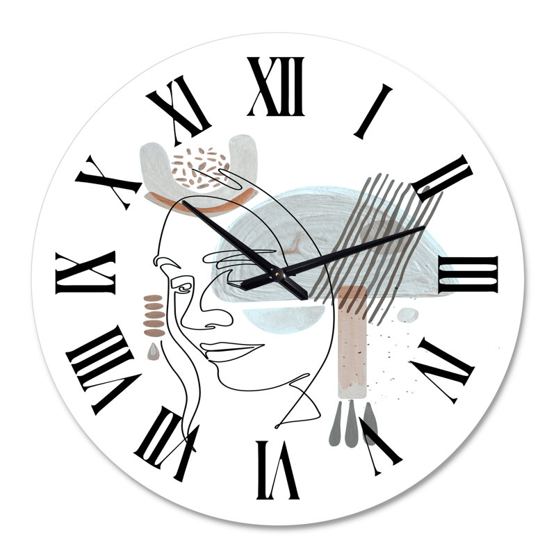 Minimal Compositions of Abstract Face VII - Horloge murale moderne, Grand