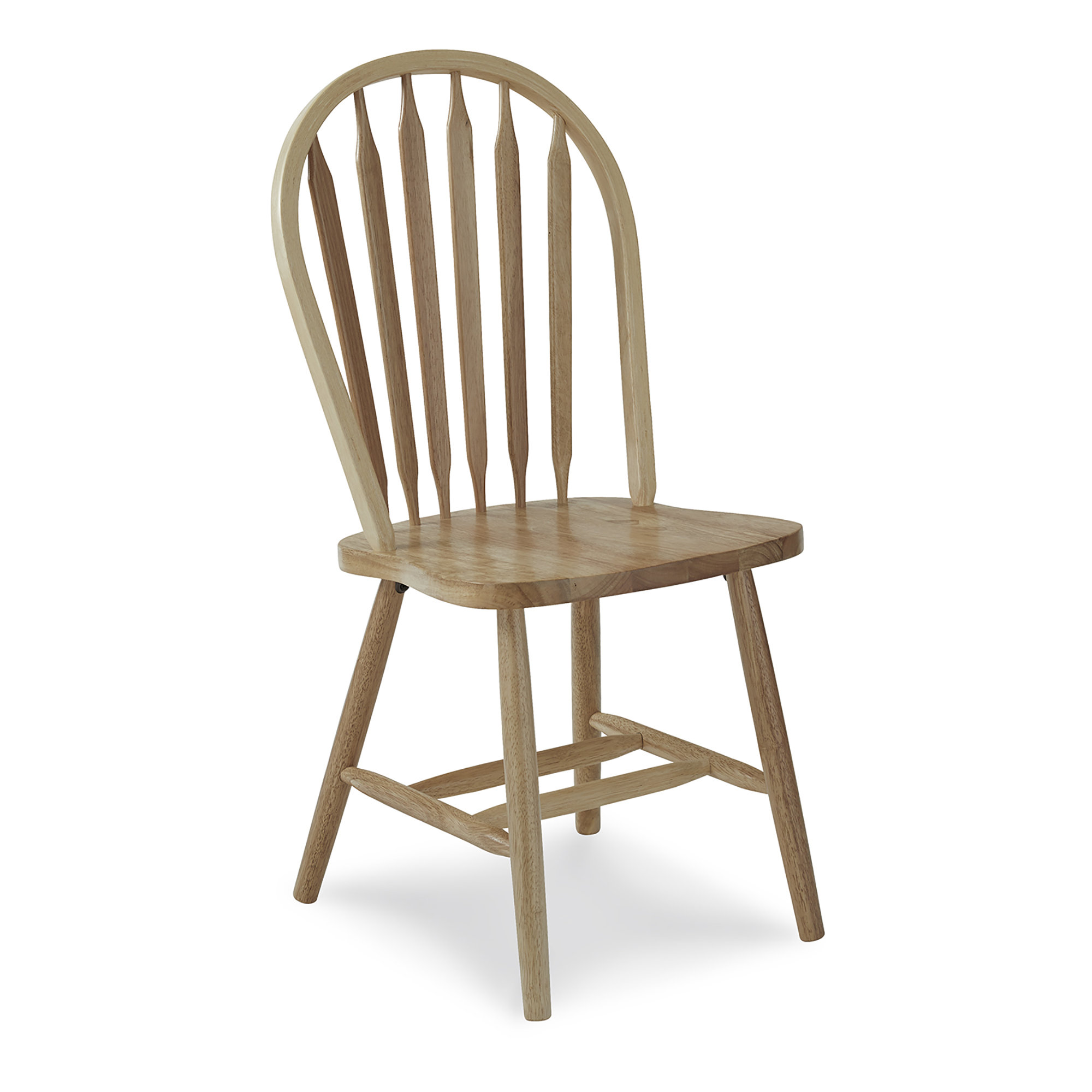 Three posts spindle solid wood windsor back best sale side chair