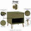 Table de chevet vert olive-133672232