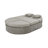 Outdoor Sun Bed Patio 2-Person Daybed With Adjustable Backrests, Foldable Cup Trays, And Comfortable Cushions For Relaxation-78635551