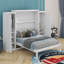 Lit escamotable avec garde-robe et tablette de rangement-301252538
