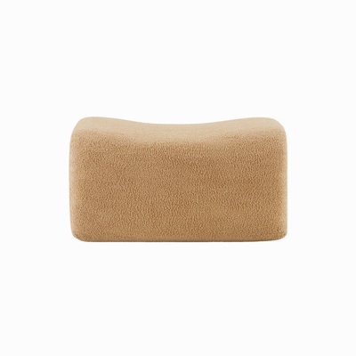 Repose-pieds en tissu brun clair