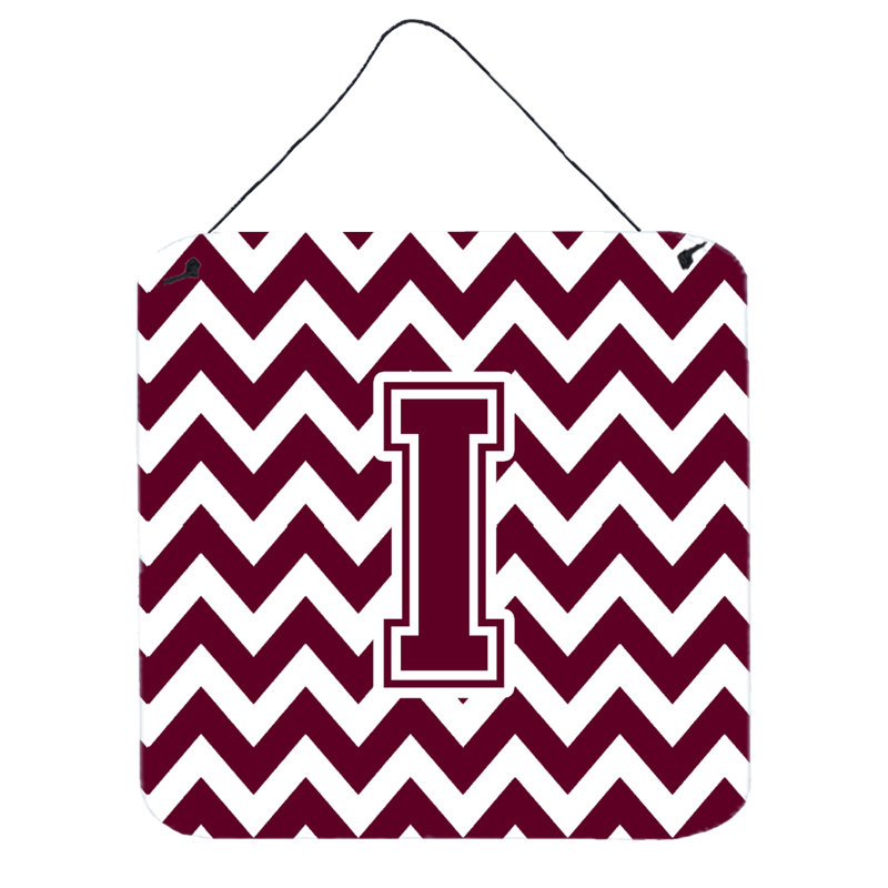 Décoration murale chevron, Marron / blanc, I