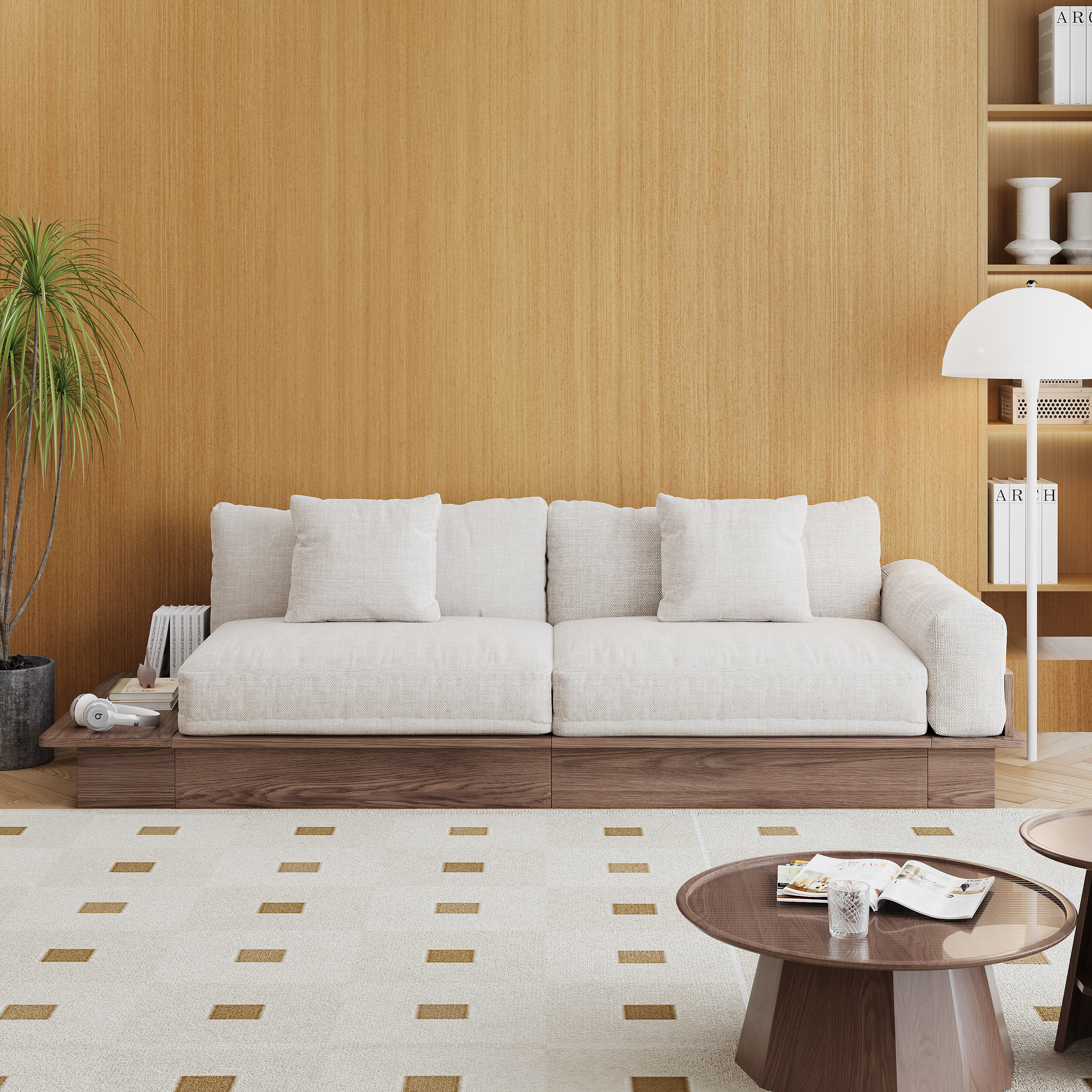 Mercer41 Grimpante 102.3" Upholstered Sleeper Fabric Sofa Bed,with wooden frame & Reviews - Wayfair Canada