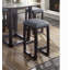 Comfortable Padded Seat Counter Height Stool with Footrest, Espresso Finish Wood for Dining Room and Kitchen