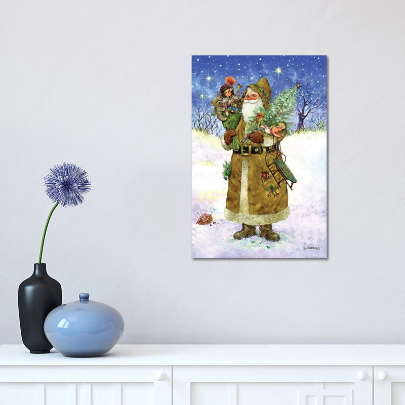 Old World Santa - Wrapped Canvas Print, 30.48 cm H x 45.72 cm W