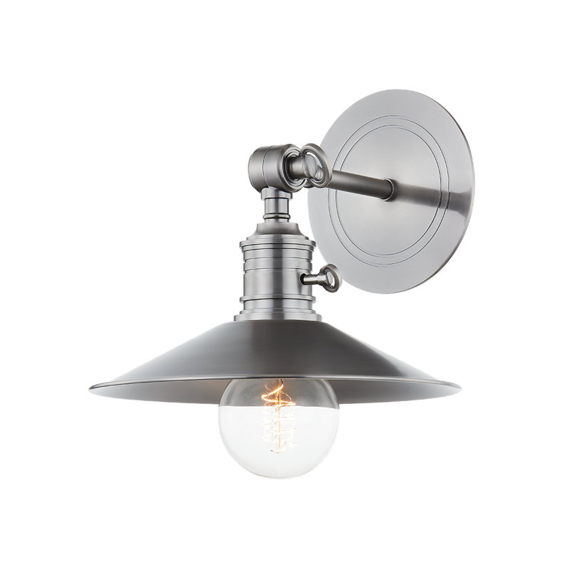 Antique Nickel Dimmable Sconce with Machined Details