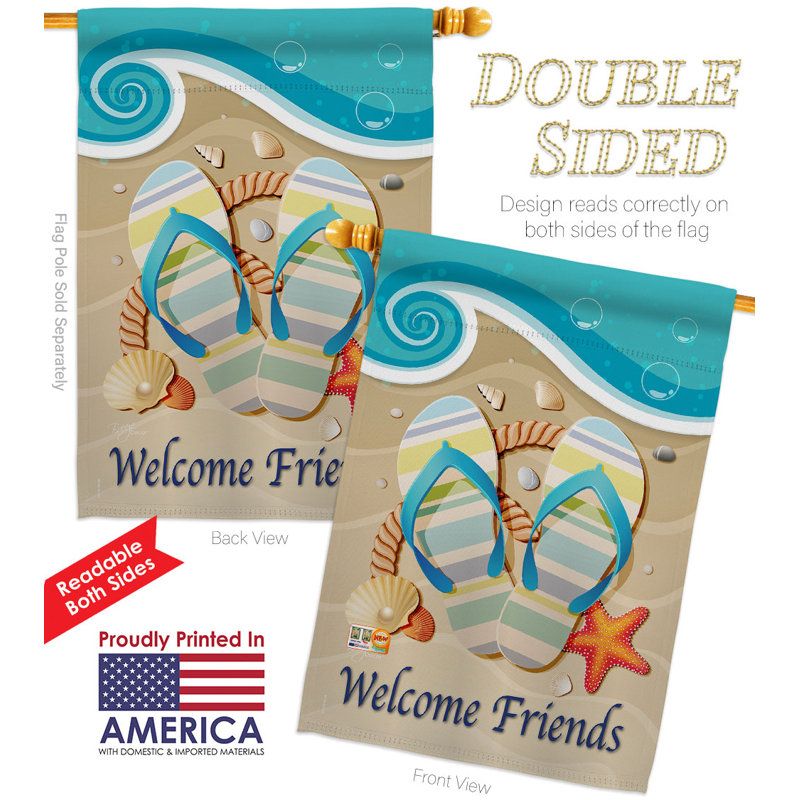 Double Sided 40'' H x 28'' W Polyester Flag Set