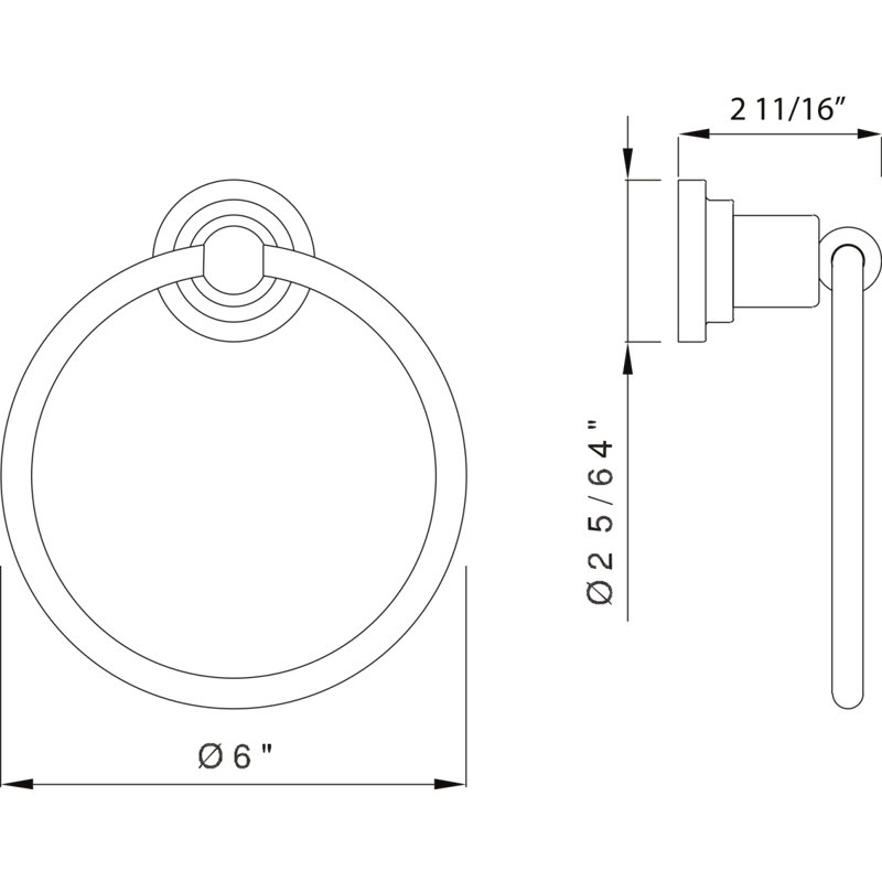 Campo™ Towel Ring, Polished Chrome
