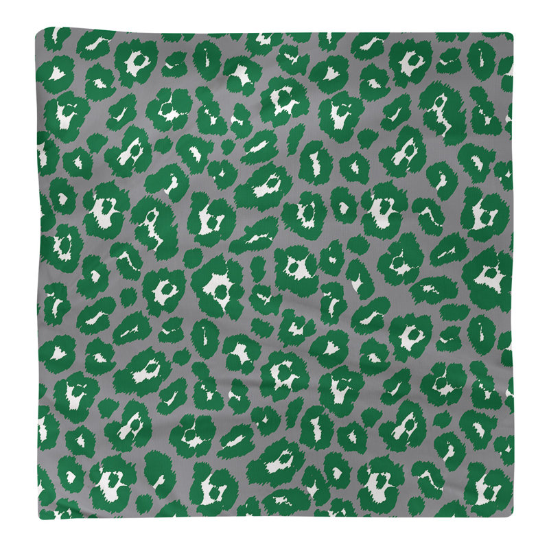 Polyester Animal Print Square Napkin, 22" x 22", Silver/White/Green