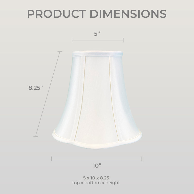 Lampe cloche festonnée House of Hampton®, H 8,5 po x l 10 po x P 10 po, Blanc
