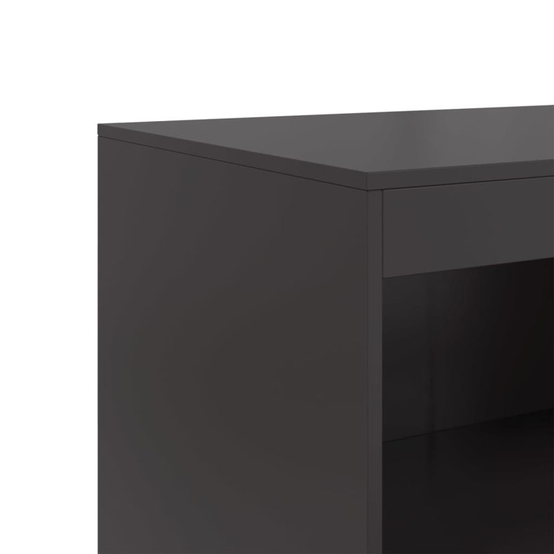Alonah Steel Accent Cabinet, Black