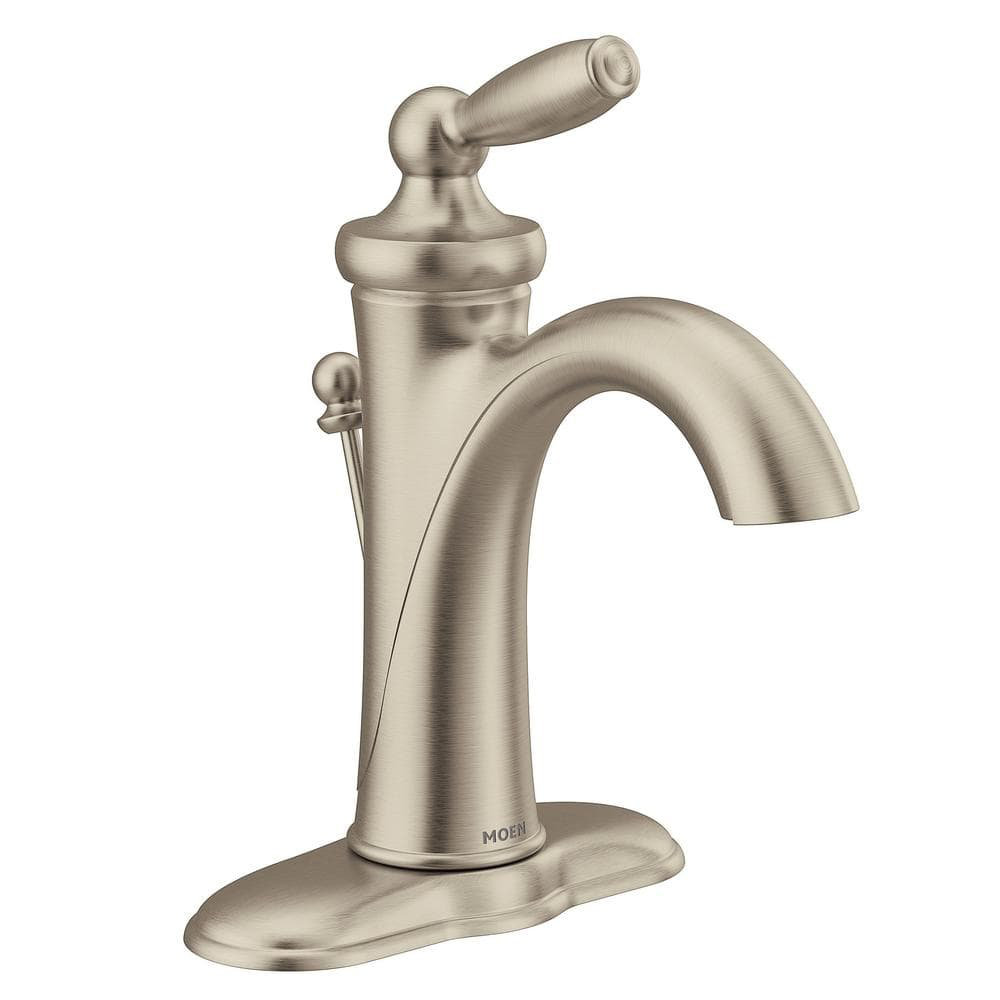 Brantford Single Hole Bathroom Faucet with Drain Assembly Moen
