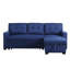 Lin rembourré avec méridienne escamotable et coussins de dossier amovibles, couleur bleue pour recevoir, accommoder et offrir une expérience supérieure aux invités 3 modulaires en tissu, fabrication de coussins-254375428-254375433