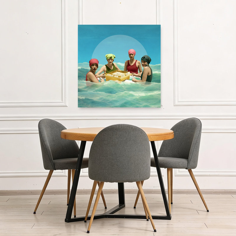 «Summer Beach Game Playful Retro», H 36 po x l 36 po