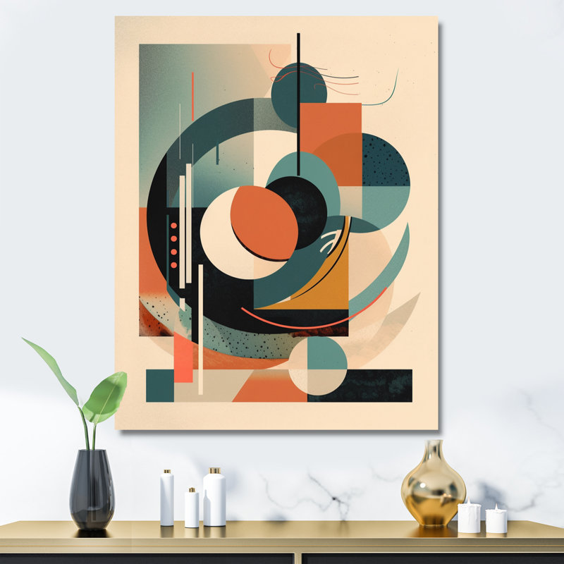 Impression sur toile «Green Peach Elegance III - Minimalisme», H 40 po x l 30 po x P 1,5 po, Toile tendue