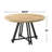 47"W Round Dining Table with Metal Base