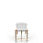 Sand Colored Bench With Comfort Padding, Upholstered Seat, Triad Bases 19.17 In. High Bases, Nail Head Trim