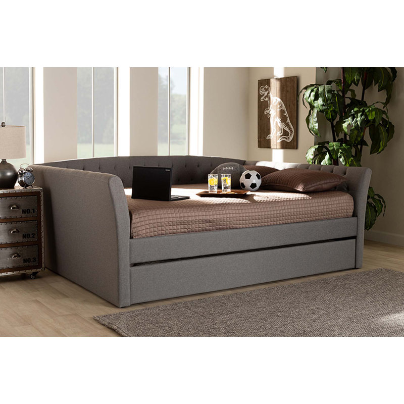Lit de jour avec couchette Earnest, Grand, Gris clair