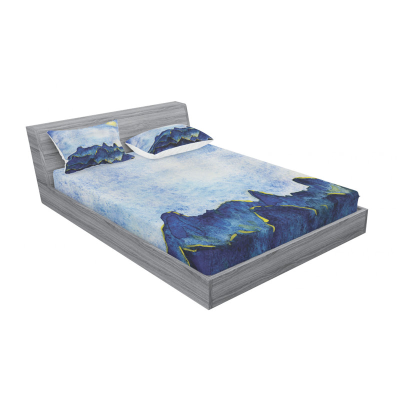Microfiber Sheet Set, Queen Sheet Set with Fitted Sheet
