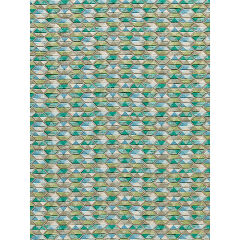 Tissu de carrousel de bibliothèque Hinson, Aqua