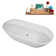 67" Streamline Soaking Freestanding Tub and Tray With Internal Drain