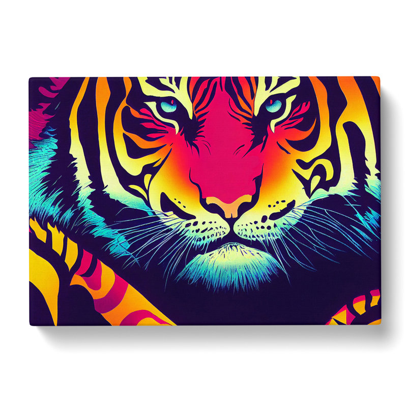 Luscious Tiger Abstract - Wrapped Canvas, 50cm H x 76cm W x 3cm D