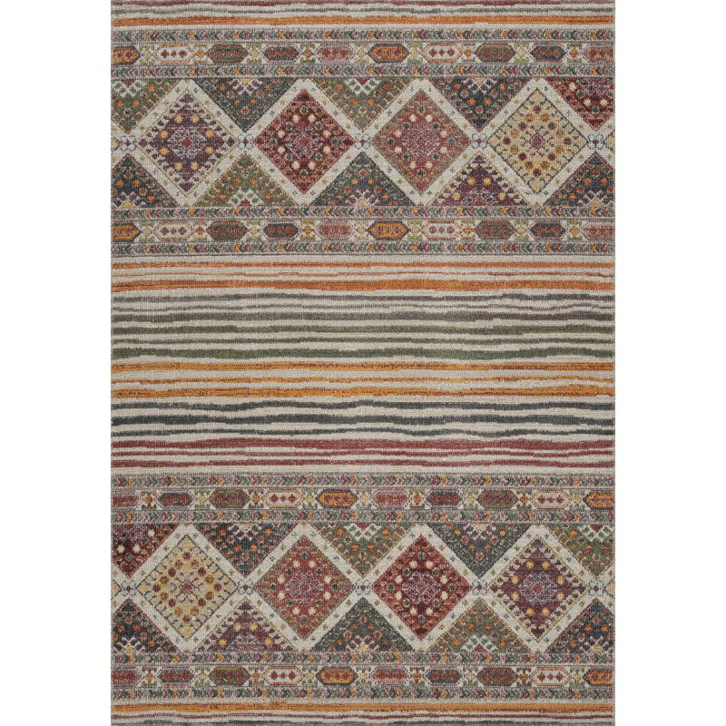 Parisa Modern Living Room Rug Washable Polypropylene Area Rug with 2mm Cut Pile and Cotton Backing Stylish Low-Pile Indoor Carpet for Bedroom - Hallway, Multi Colour-Herigate