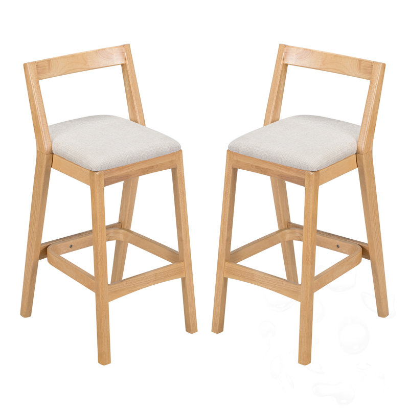 Rubberwood Barstool, Natural