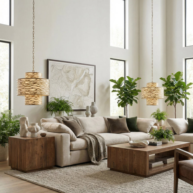 Kato 4-Light 3-Tier Pendant - Havana Gold, Gold