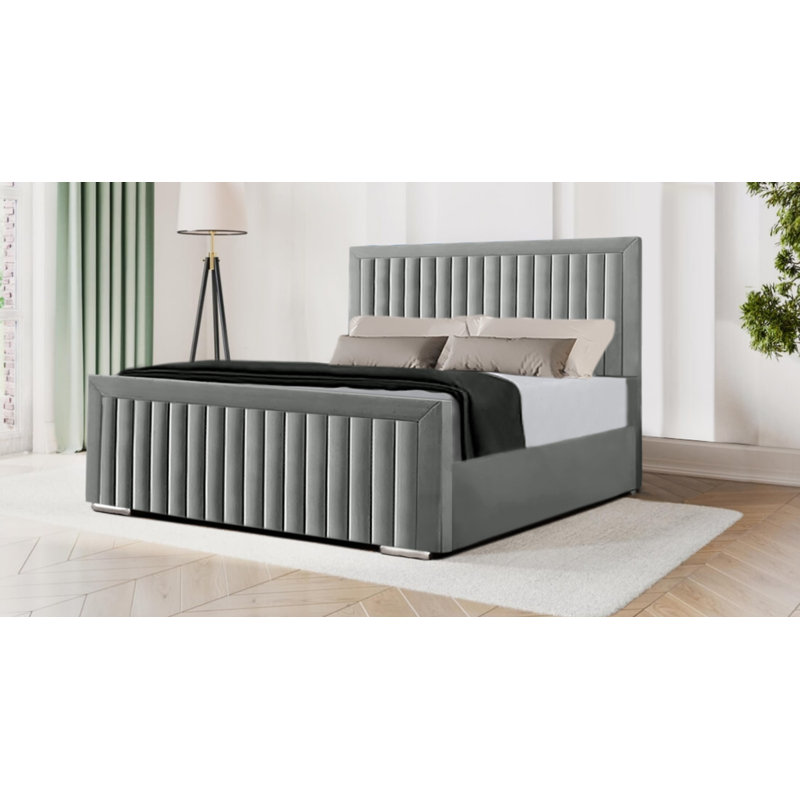 Miyon Upholstered Bed, Super King (6'), Chrome