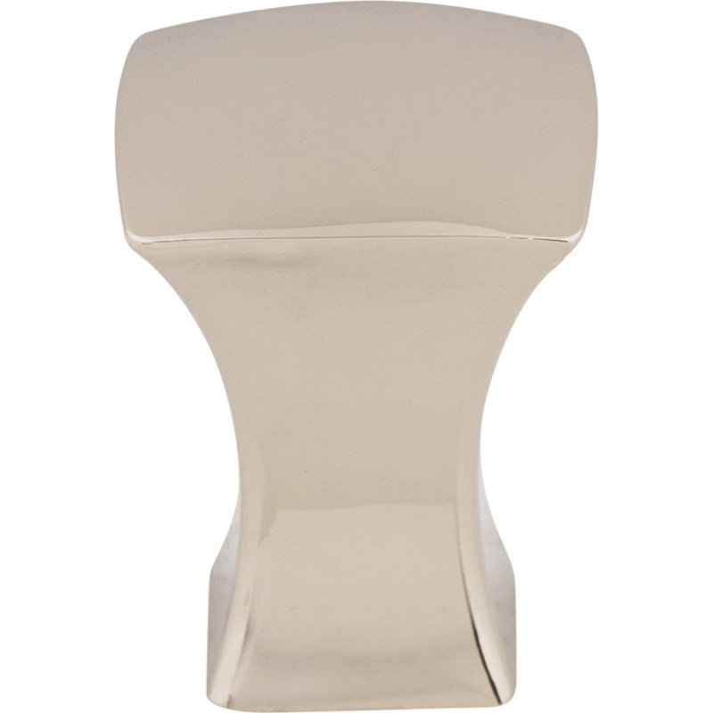 Glacier 3/4" Length Square Knob, 3/4" Length, Polished Nickel