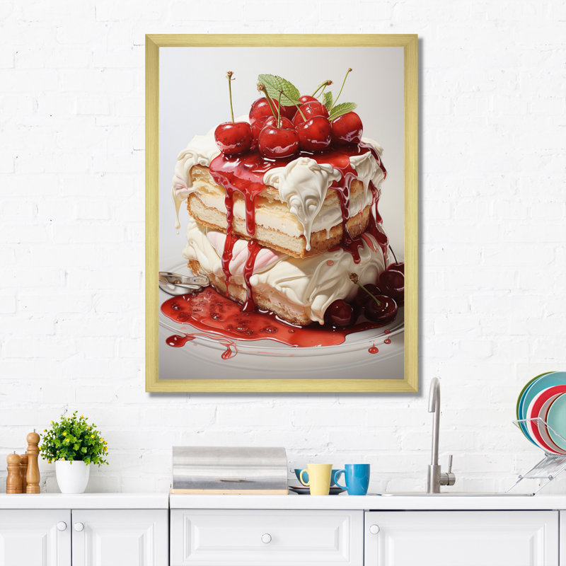 Gâteau au fromage rouge Avotost Luxury II, H 32 po x l 24 po x P 1 po, Encadrement doré