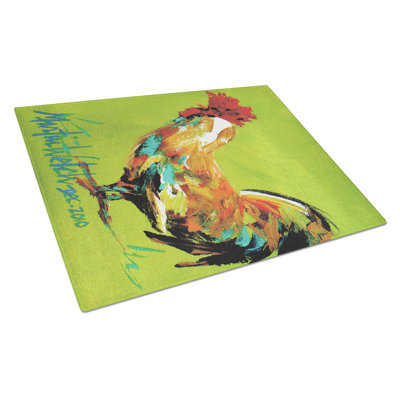 Jaiden Cockadoo Rooster Glass Cutting Board